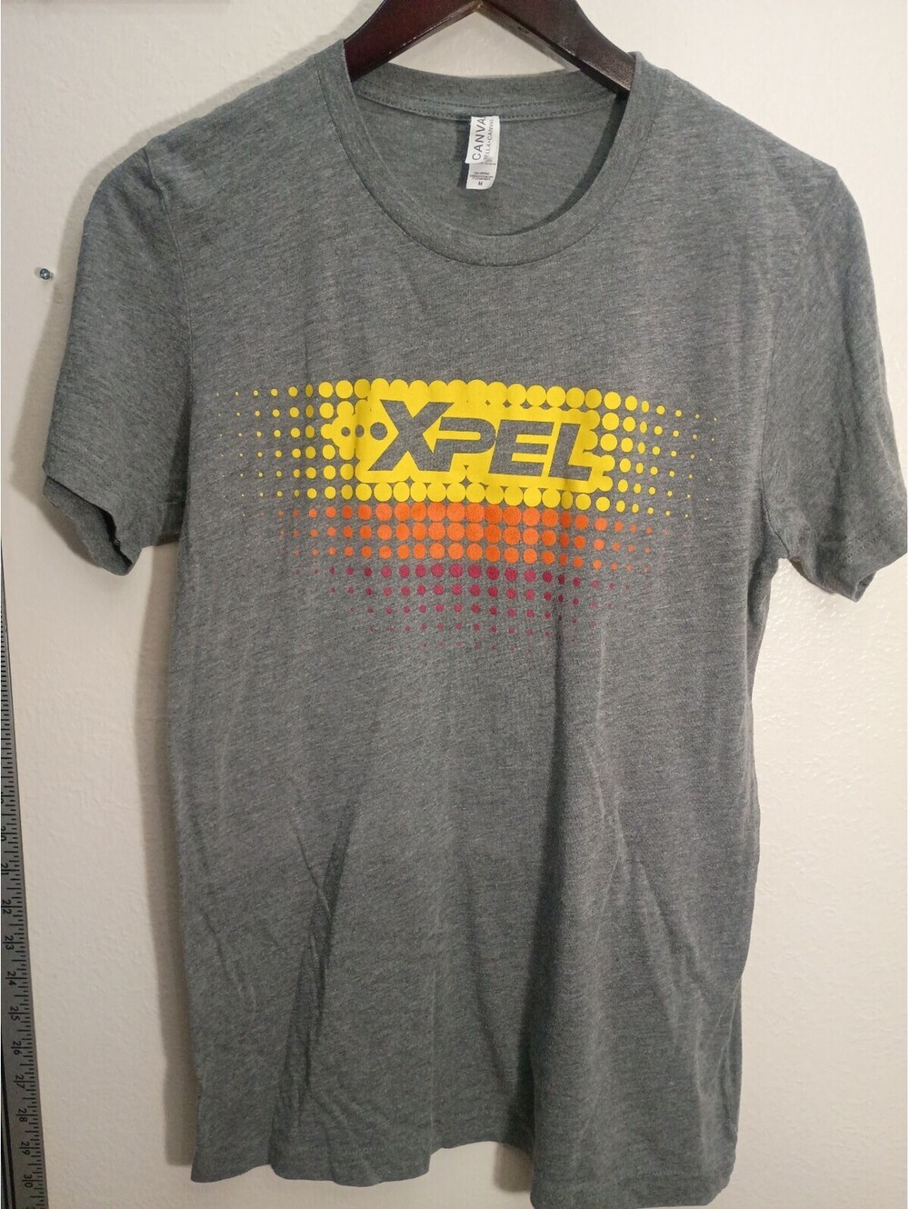 XPEL Graphic Logo T-Shirt Medium Gray Yellow Orange Red